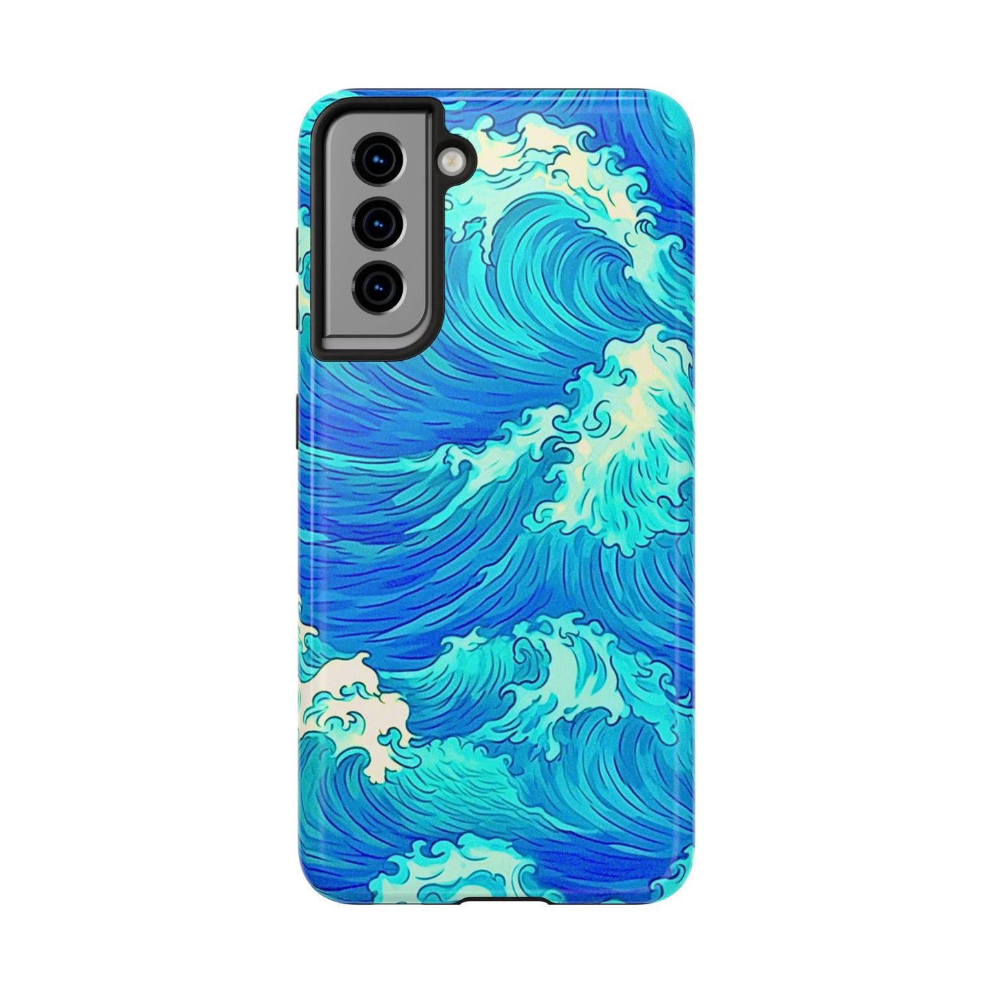Funda resistente para teléfono con diseño de olas de agua | Estética