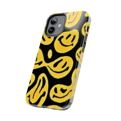 Funda resistente para teléfono con cara sonriente psicodélica colorida (versión 1) | Estética