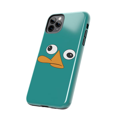 Phineas and Ferb Perry Platypus Eyes Teal Expression Tough Phone Case | Cartoon