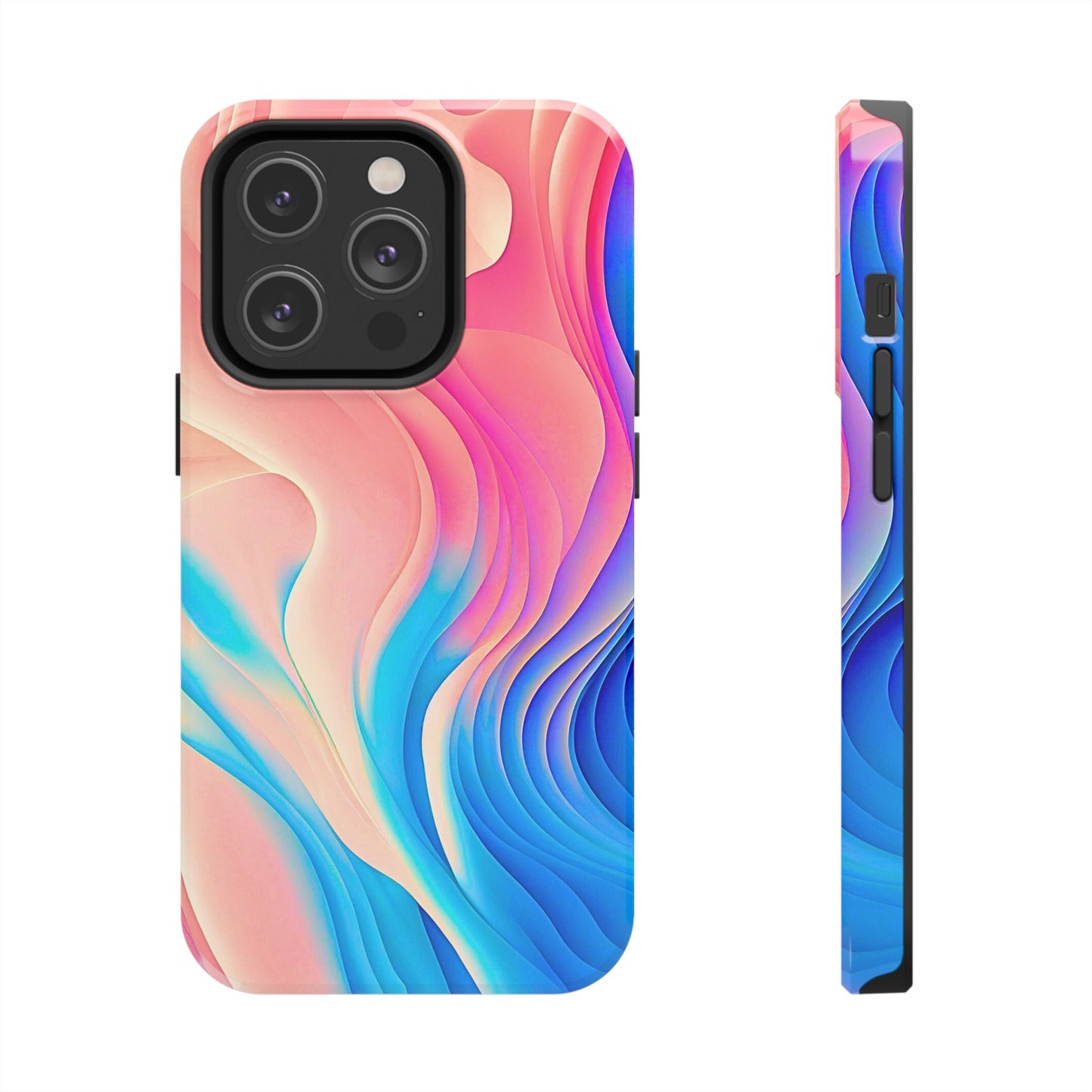 Abstract Pastel Waves Tough Phone Case | Aesthetic
