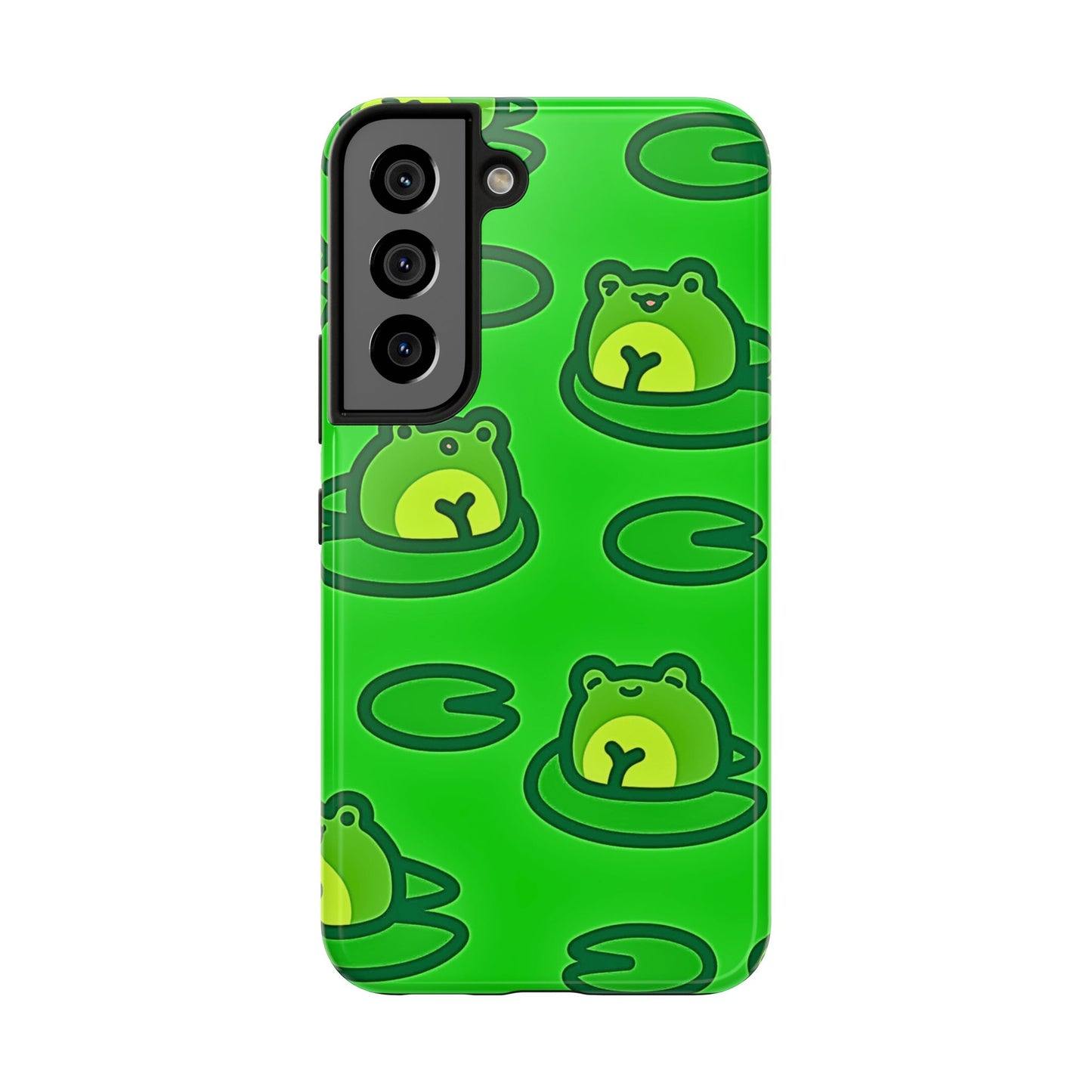 Cute Green Frogs Pattern Tough Phone Case | Animals