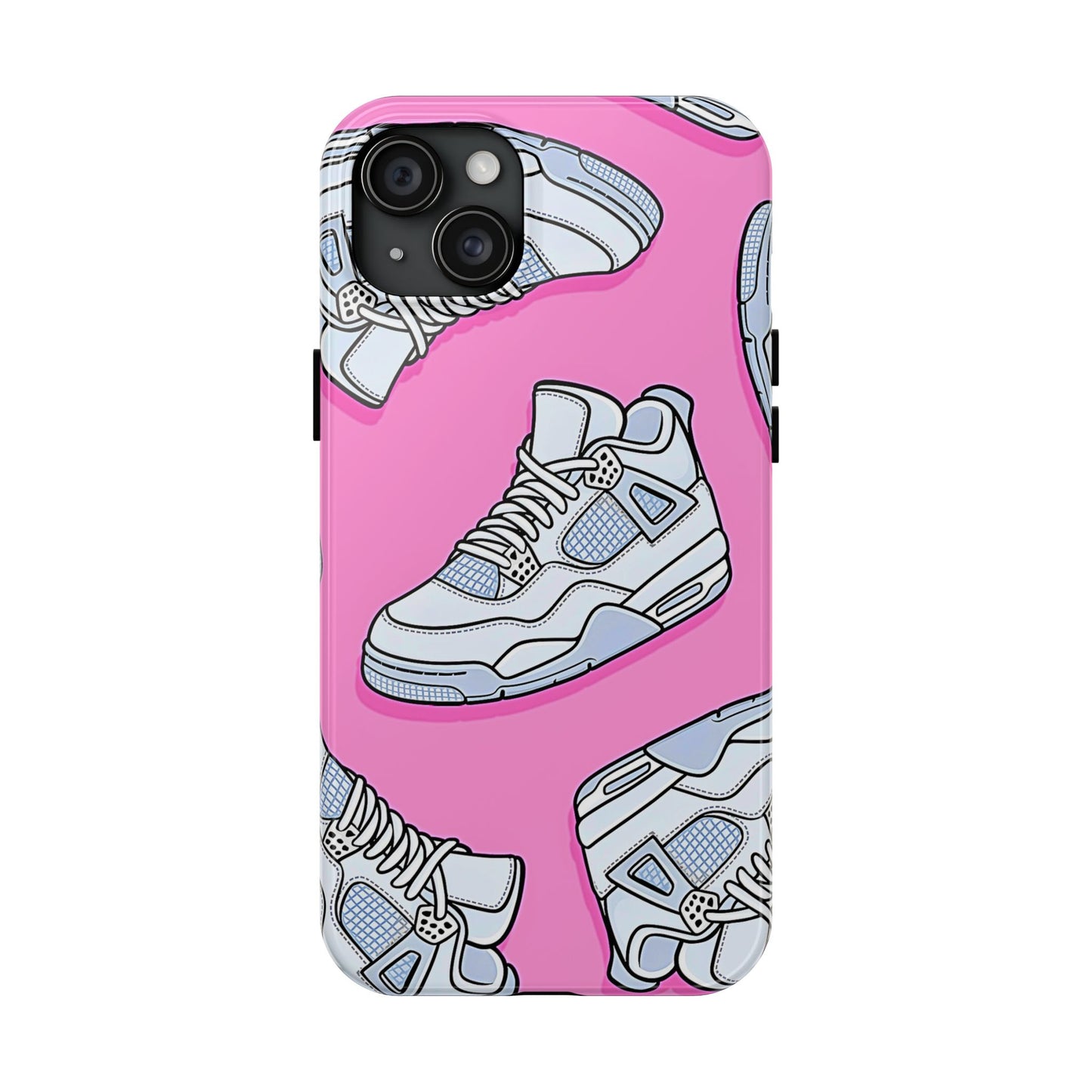 Funda resistente para teléfono con diseño de zapatillas Jordan 4 blancas | Estética