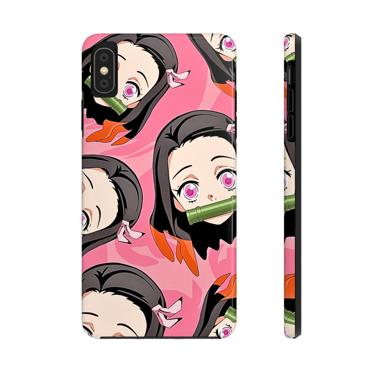 Nezuko Kamado Head Pattern Tough Phone Case | Anime - Demon Slayer