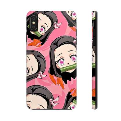 Nezuko Kamado Head Pattern Tough Phone Case | Anime - Demon Slayer