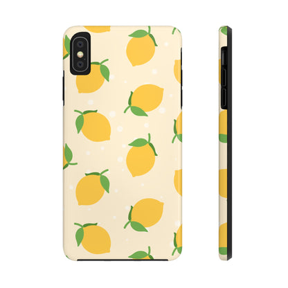 Cute Aesthetic Lemon Pattern Citrus Design Tough Phone Case | Food