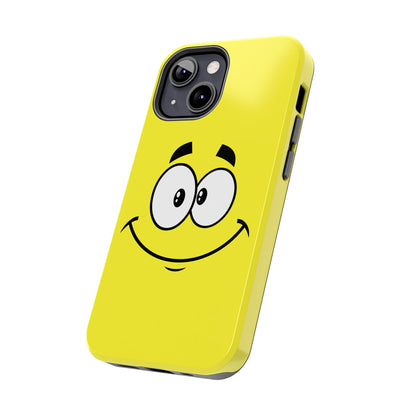 Smiley Happy Face Yellow Minimalist Cartoon Tough Phone Case | Funny