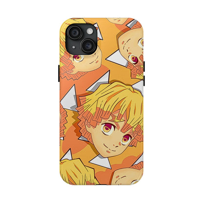Zenitsu Agatsuma Haori Head Pattern Tough Phone Case | Anime - Demon Slayer