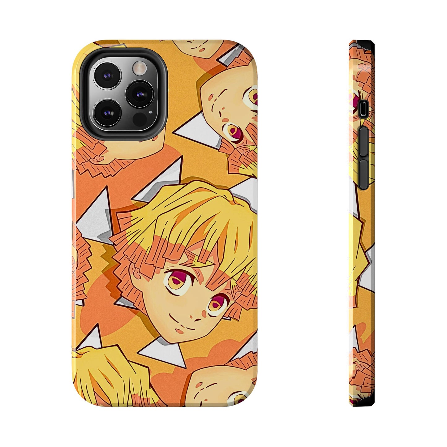 Zenitsu Agatsuma Haori Head Pattern Tough Phone Case | Anime - Demon Slayer