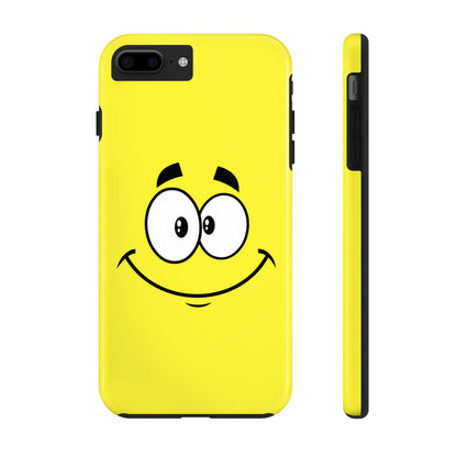 Smiley Happy Face Yellow Minimalist Cartoon Tough Phone Case | Funny