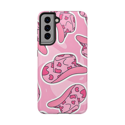 Pink Cowboy Hat Preppy Tough Phone Case | Aesthetic
