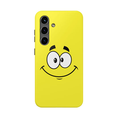 Smiley Happy Face Yellow Minimalist Cartoon Tough Phone Case | Funny