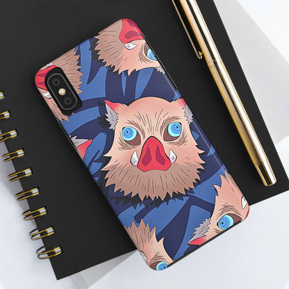 Inosuke Hashibira Head Pattern Tough Phone Case | Anime - Demon Slayer