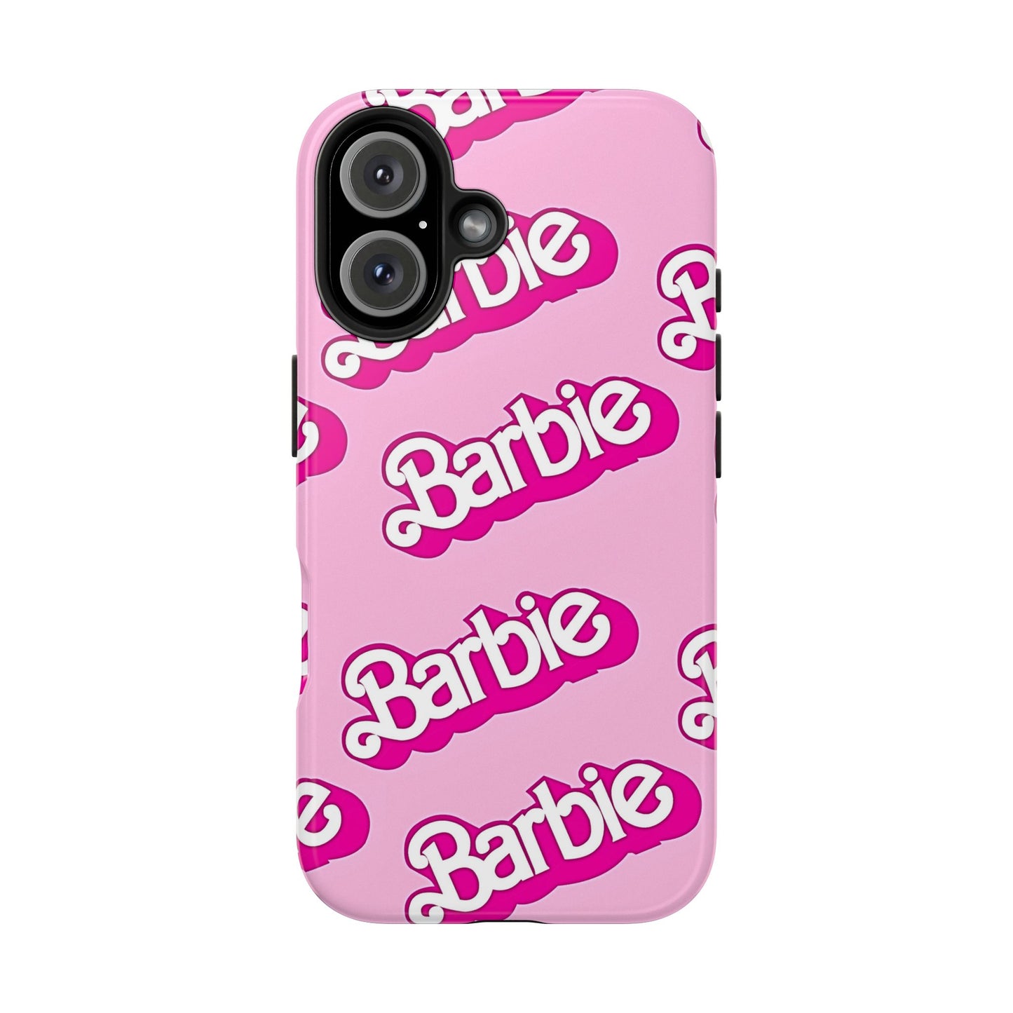 Funda rígida para teléfono con estampado retro del logotipo de Barbie | Estética
