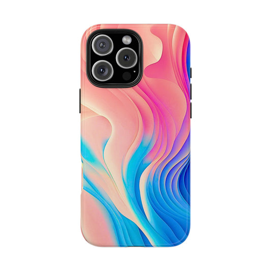 Abstract Pastel Waves Tough Phone Case | Aesthetic