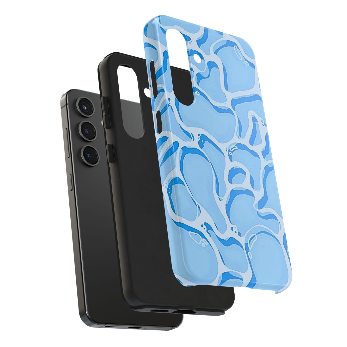 Funda resistente para teléfono con estampado de agua de piscina | Estética