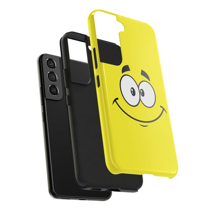 Smiley Happy Face Yellow Minimalist Cartoon Tough Phone Case | Funny