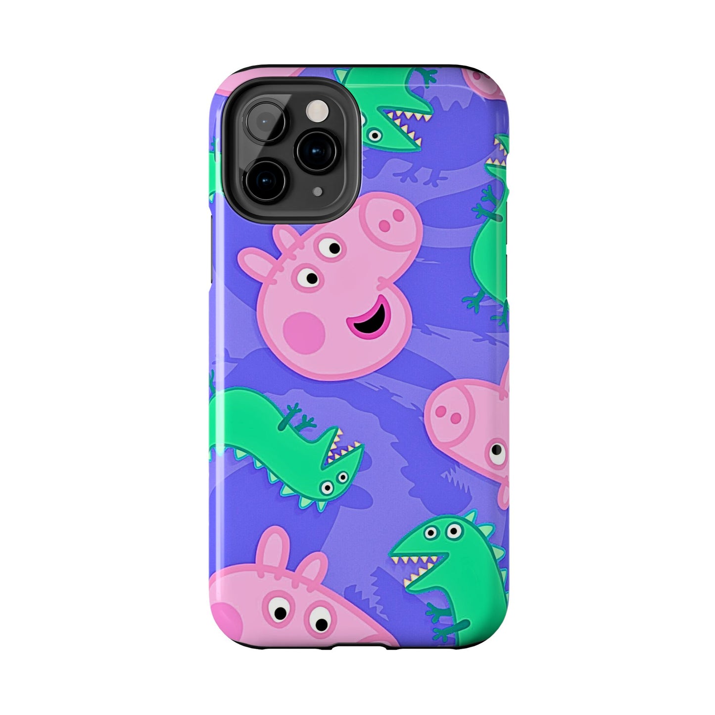 Peppa Pig & George Dinosaur Pattern Tough Phone Case | Cartoons - Peppa Pig