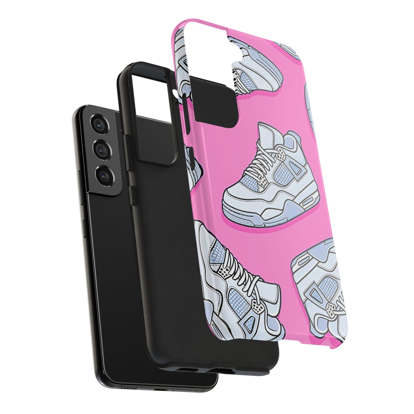 Funda resistente para teléfono con diseño de zapatillas Jordan 4 blancas | Estética