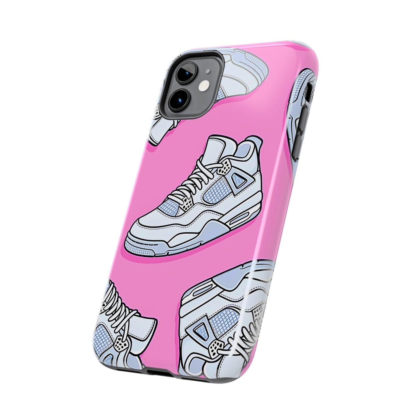 Funda resistente para teléfono con diseño de zapatillas Jordan 4 blancas | Estética
