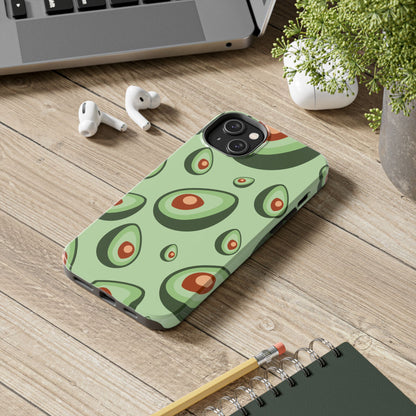 Trendy Avocado Pattern Green Aesthetic Minimal Fruit Phone Case | Food