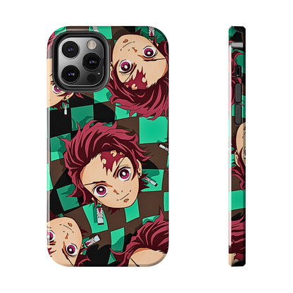 Tanjiro Kamado Head Pattern Tough Phone Case | Anime - Demon Slayer