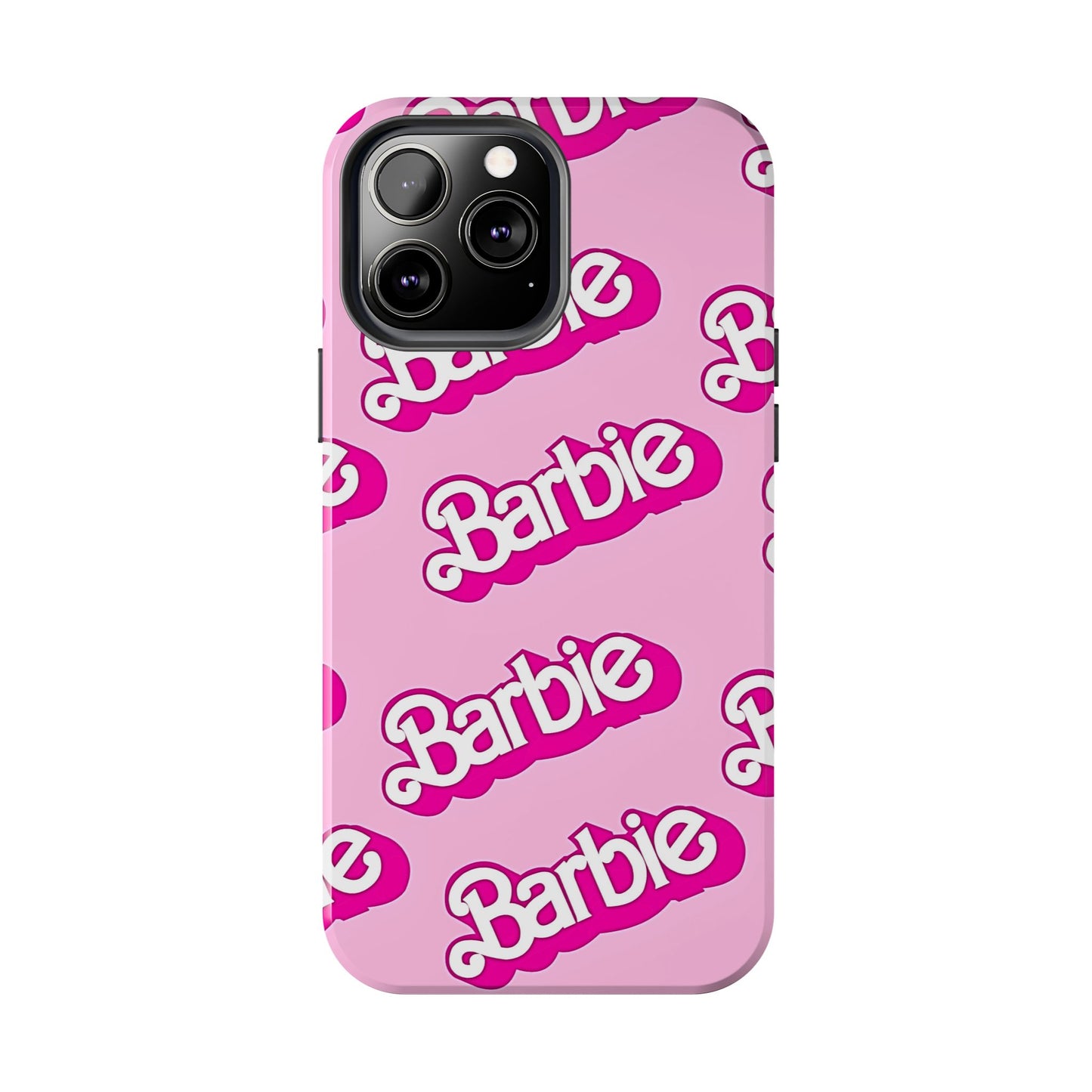 Funda rígida para teléfono con estampado retro del logotipo de Barbie | Estética