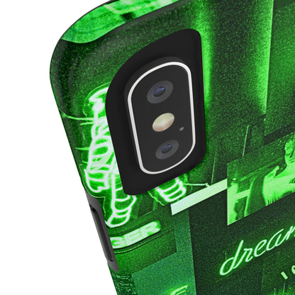 Green Neon Style Tough Phone Case | Aesthetic