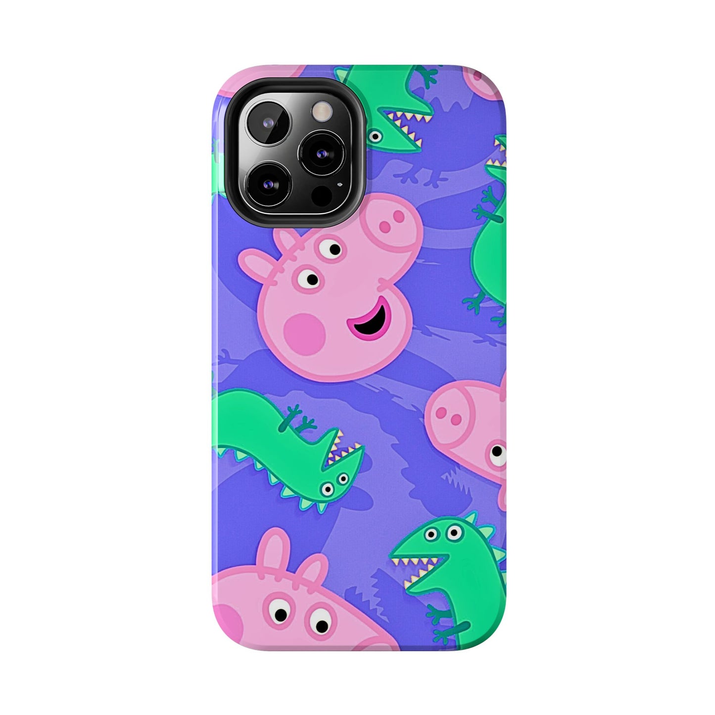 Peppa Pig & George Dinosaur Pattern Tough Phone Case | Cartoons - Peppa Pig