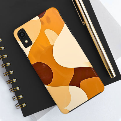 Funda/Cubierta resistente para teléfono con diseño en beige y marrón Earth Harmony | Estética
