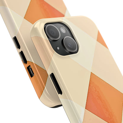 Pastel Minimalist Two-Tone Checkerboard Tough Phone Case | Aesthetic