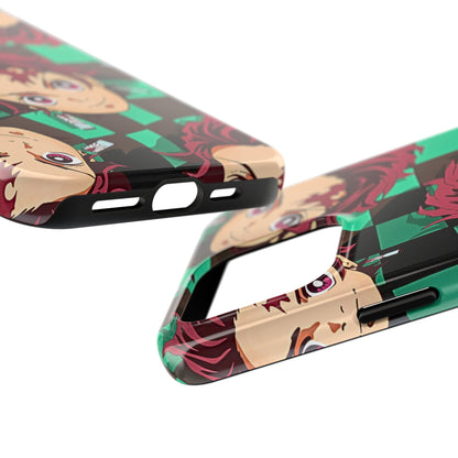 Tanjiro Kamado Head Pattern Tough Phone Case | Anime - Demon Slayer