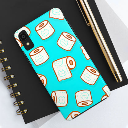 Funda resistente para teléfono con estampado de papel higiénico kawaii | Estética