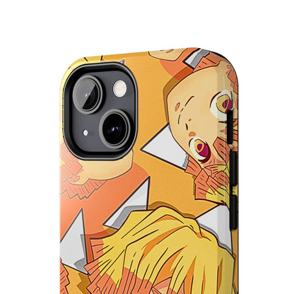 Zenitsu Agatsuma Haori Head Pattern Tough Phone Case | Anime - Demon Slayer