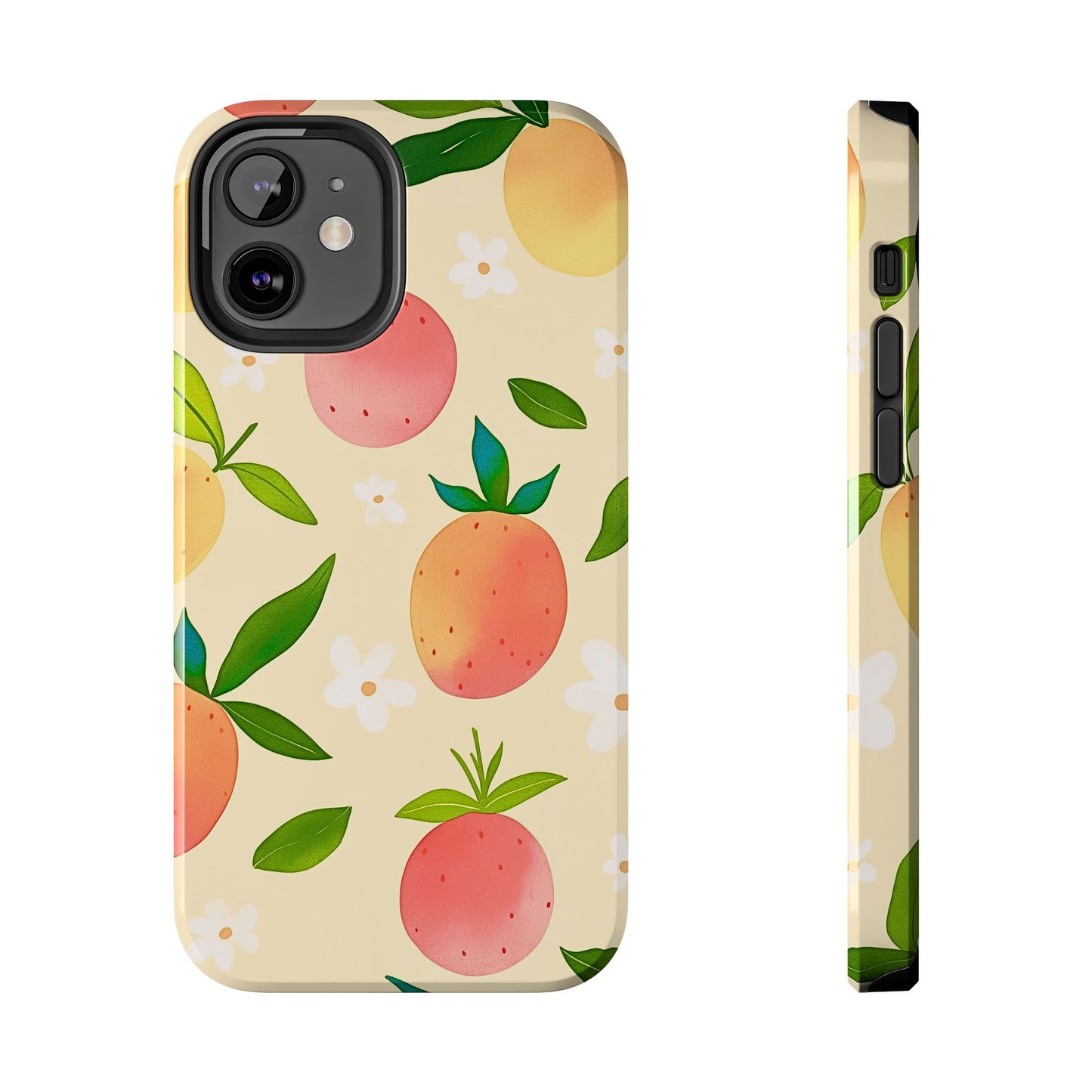 Mango Orange Fruit Pattern Tough Phone Case | Aesthetic