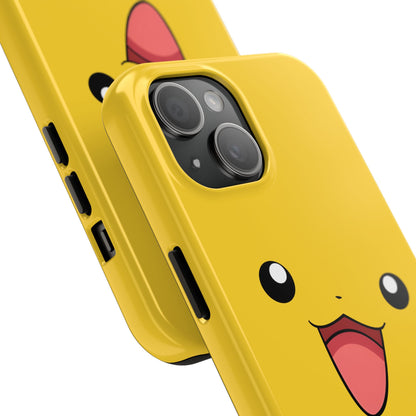 Electric Mouse Yellow Happy Face Minimal Design Tough Phone Case | Anime
