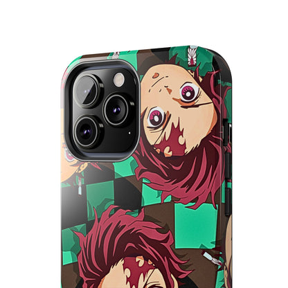 Tanjiro Kamado Head Pattern Tough Phone Case | Anime - Demon Slayer