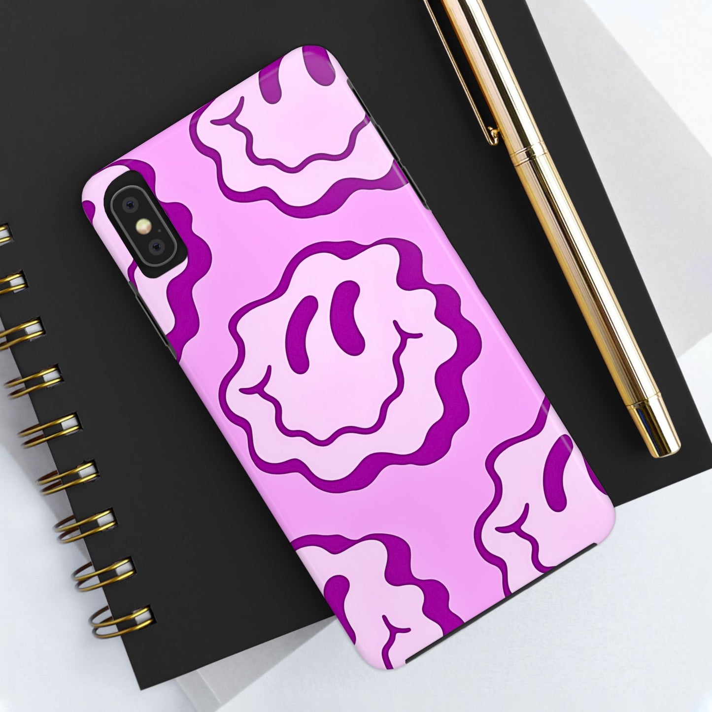 Waving Smile Preppy Pinky Tough Phone Case | Aesthetic
