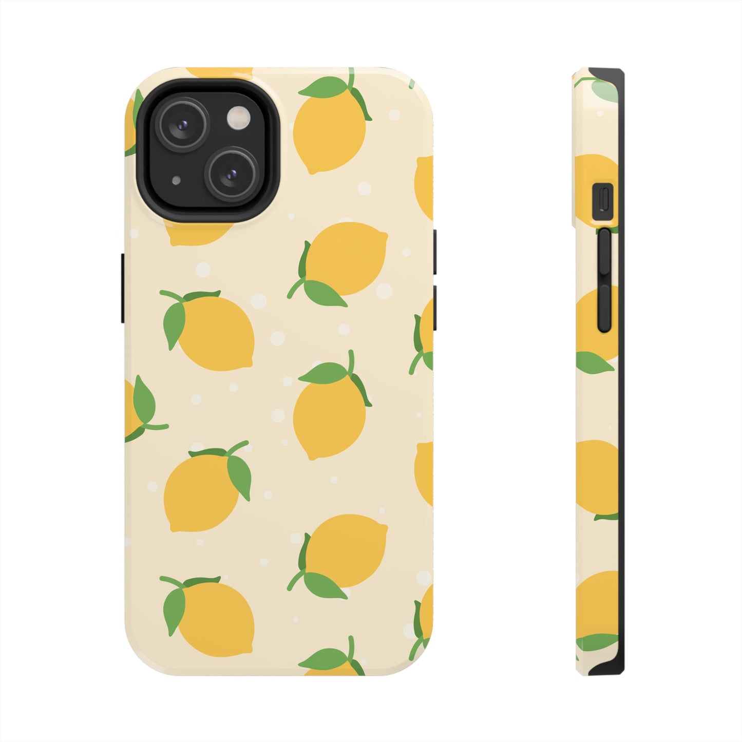 Cute Aesthetic Lemon Pattern Citrus Design Tough Phone Case | Food