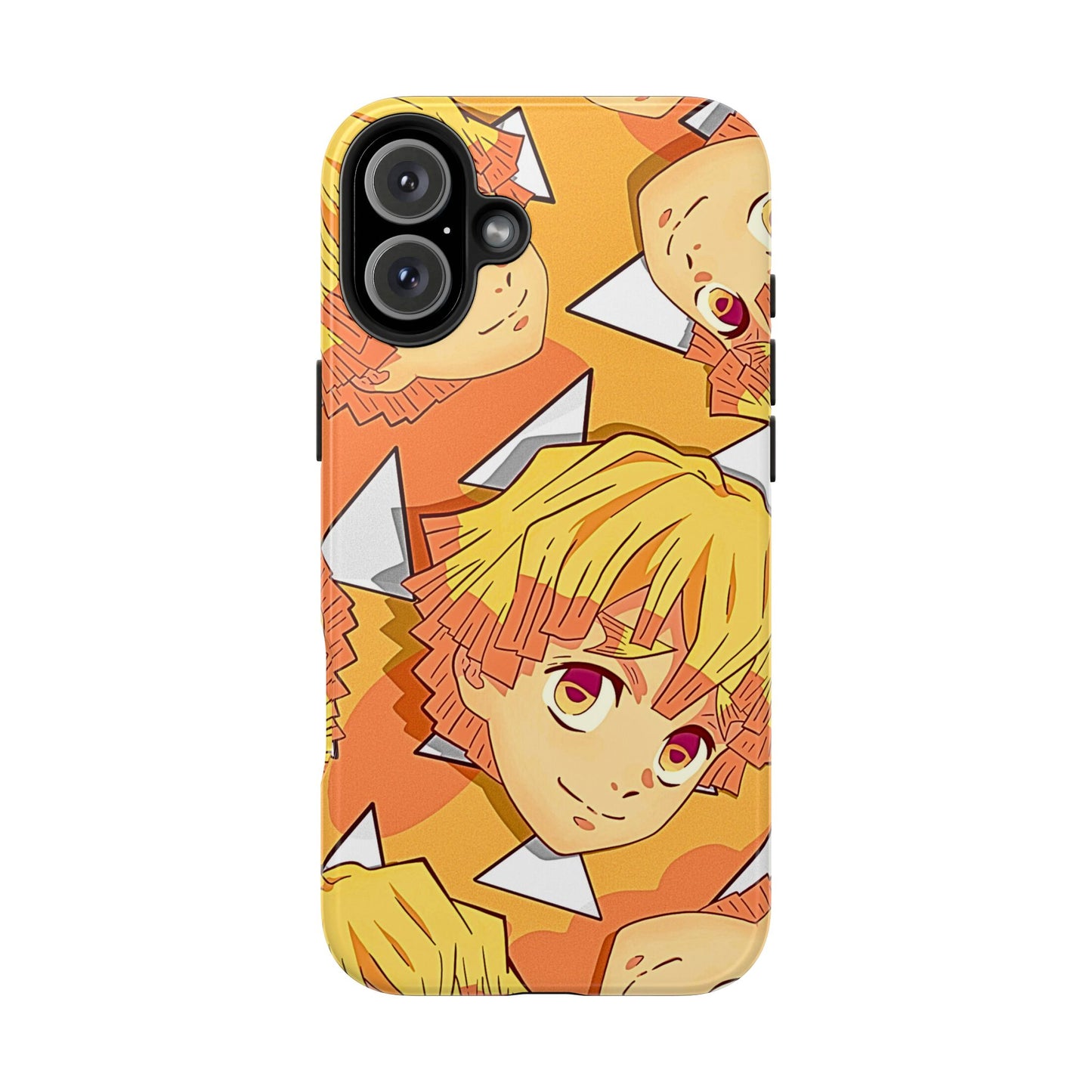 Zenitsu Agatsuma Haori Head Pattern Tough Phone Case | Anime - Demon Slayer