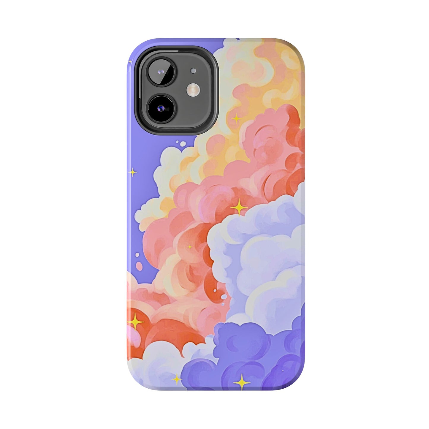 Funda resistente para teléfono con diseño de nubes de colores de ensueño | Estética