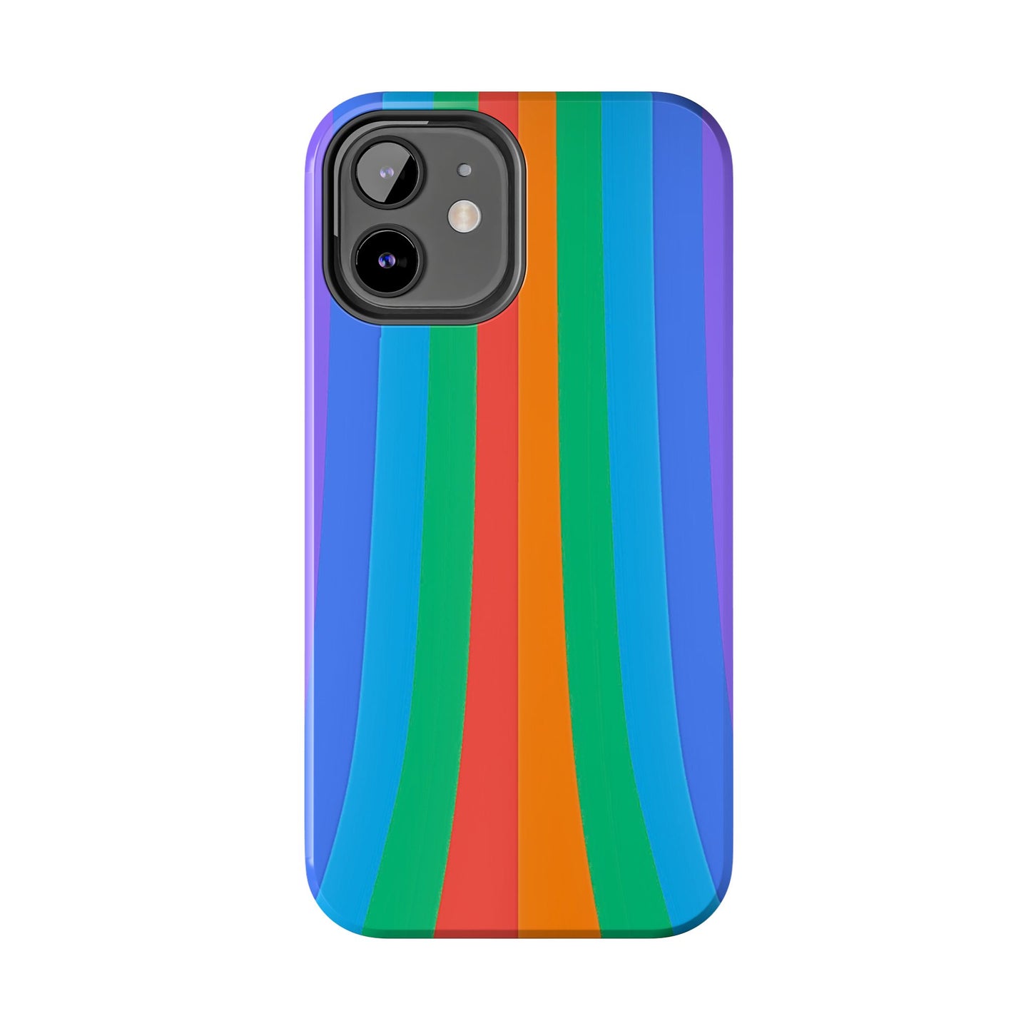 Funda resistente para teléfono con líneas de arcoíris hippies | Estética
