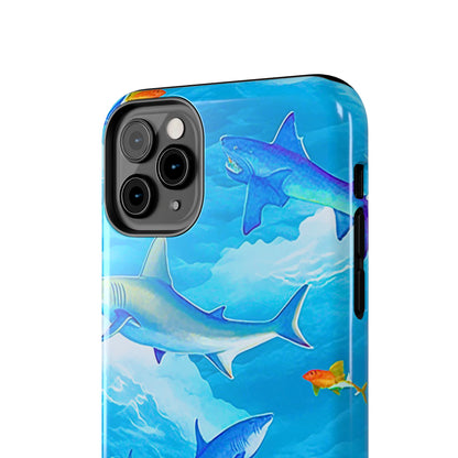 Sharks in the Sky Pattern Style Tough Phone Case | Animals