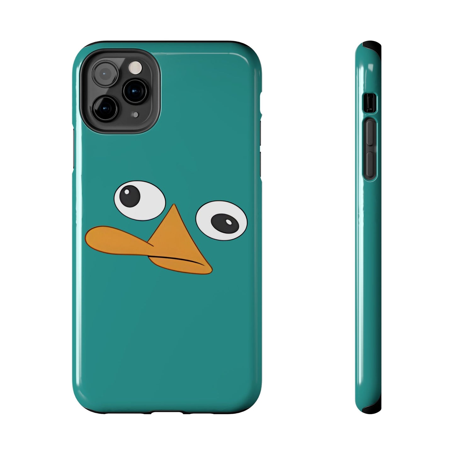 Phineas and Ferb Perry Platypus Eyes Teal Expression Tough Phone Case | Cartoon