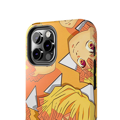 Zenitsu Agatsuma Haori Head Pattern Tough Phone Case | Anime - Demon Slayer