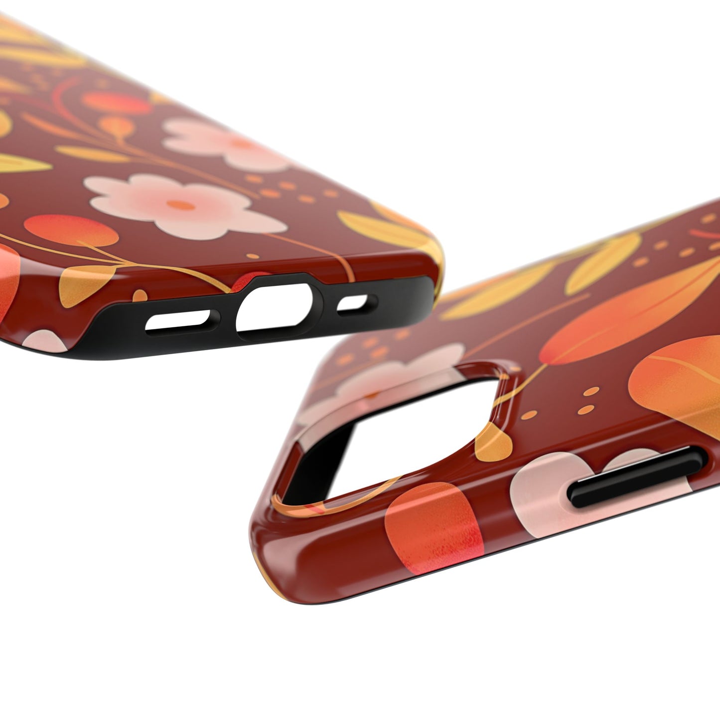 Autumn Fall Leaf Pattern Tough Phone Case | Aesthetic