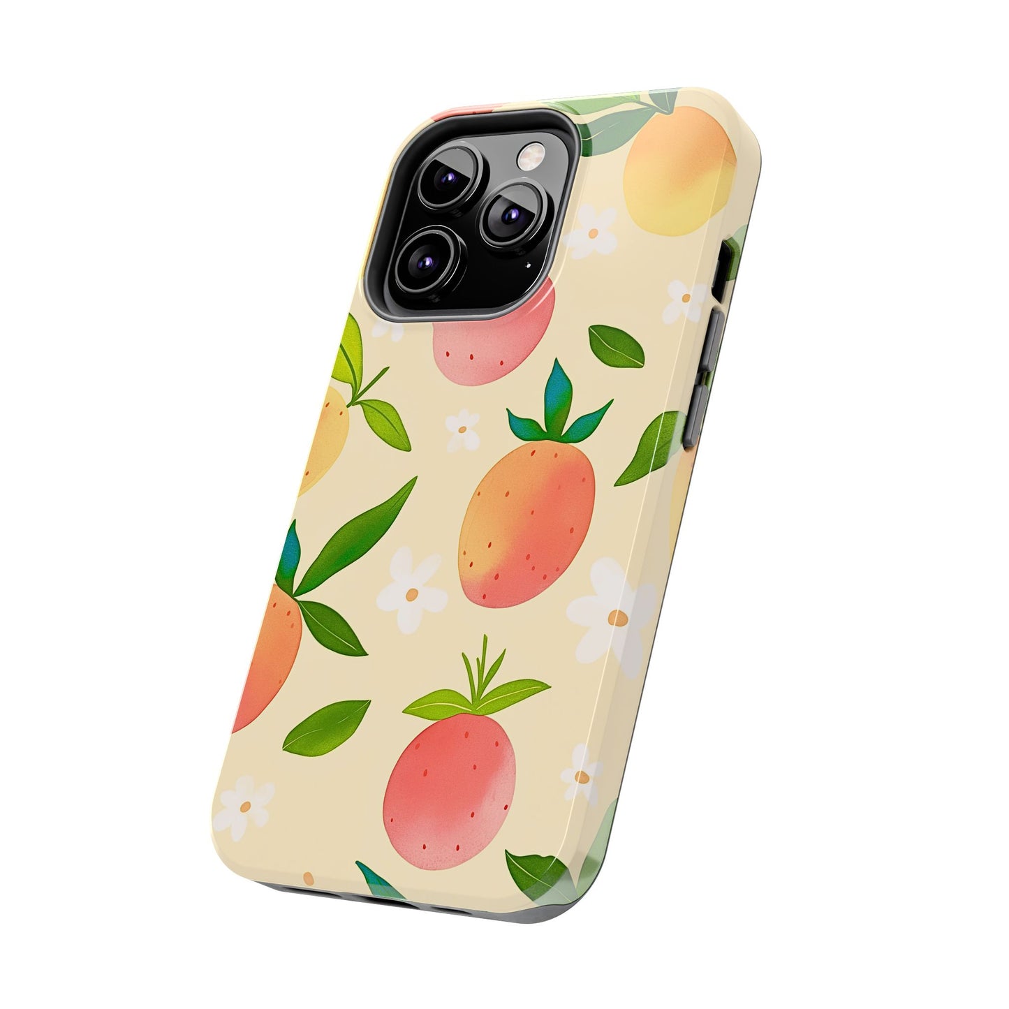 Mango Orange Fruit Pattern Tough Phone Case | Aesthetic