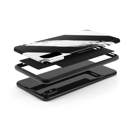 Funda/cubierta resistente para teléfono con rayas diagonales en blanco roto | Estética