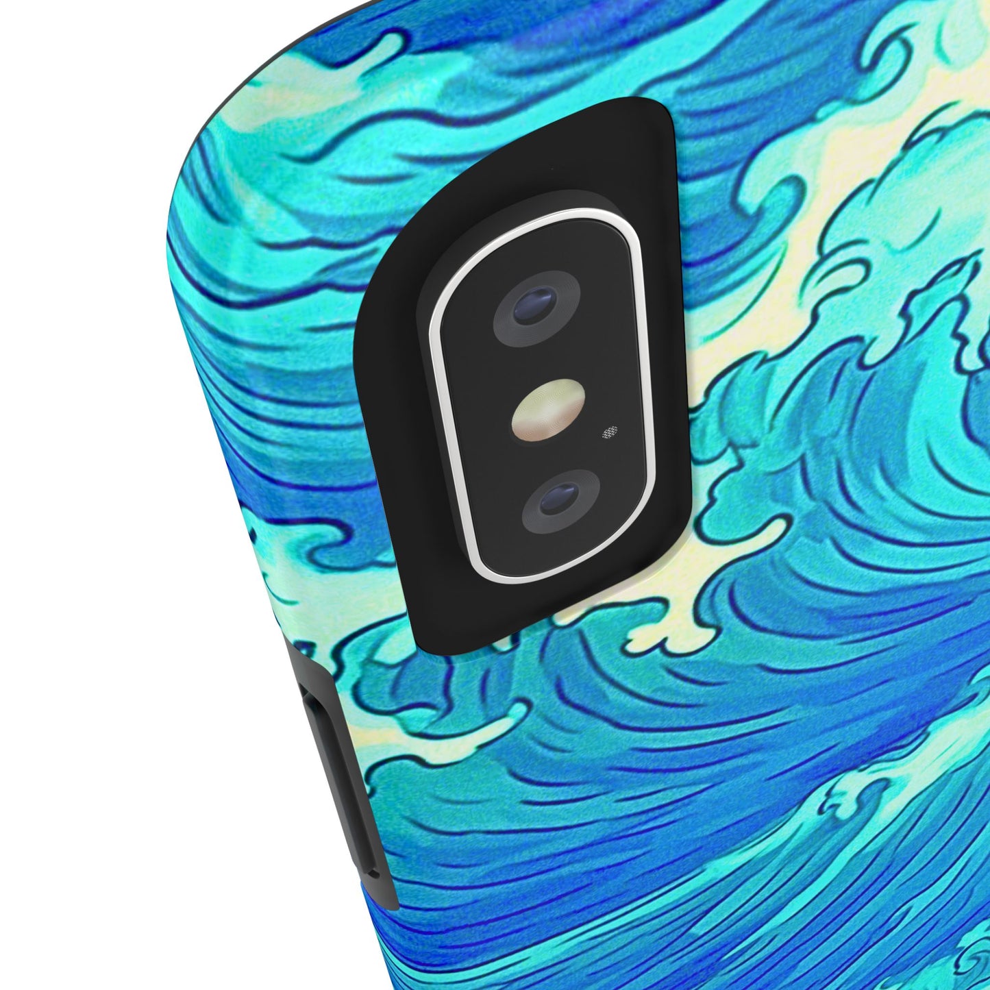 Funda resistente para teléfono con diseño de olas de agua | Estética