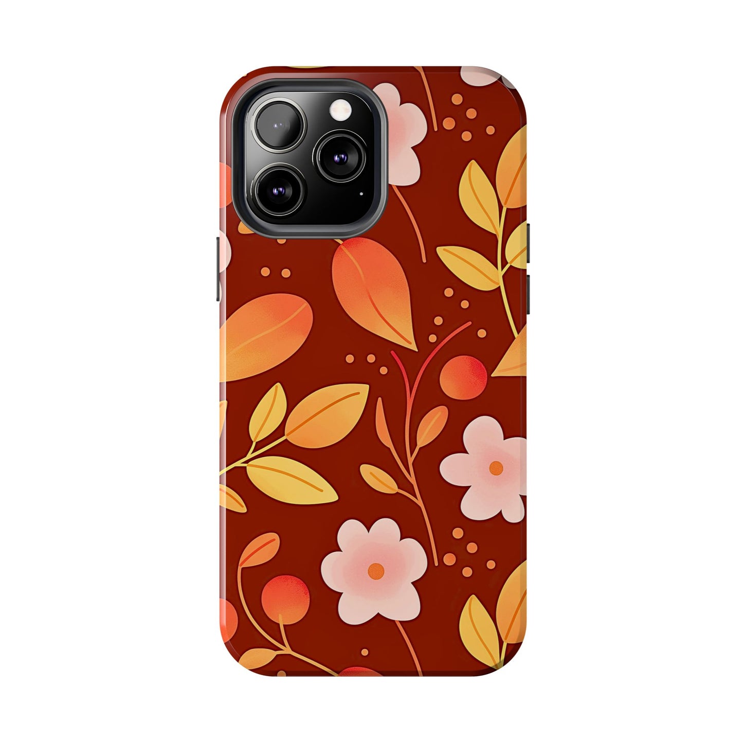 Autumn Fall Leaf Pattern Tough Phone Case | Aesthetic
