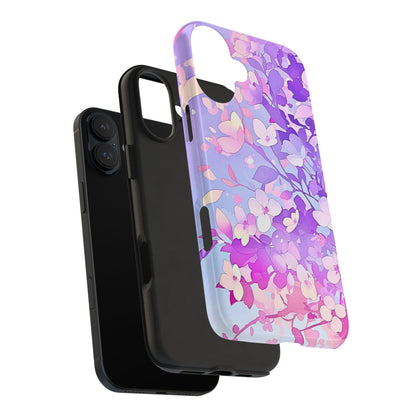 Funda resistente para teléfono con delicados estampados florales en tonos pastel | Estética